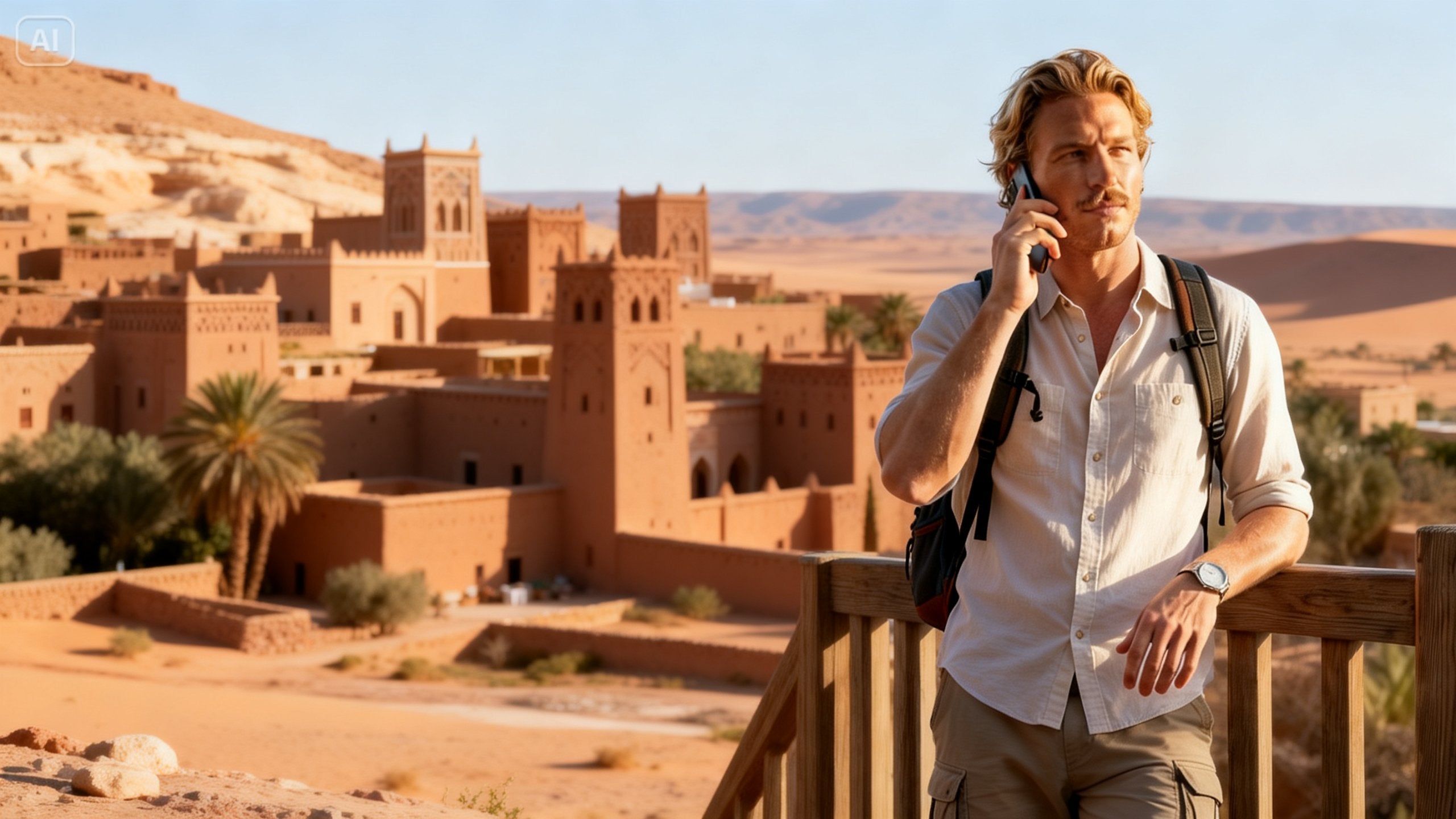 Traveler using Hi Romeo eSIM with unlimited data and high speed data